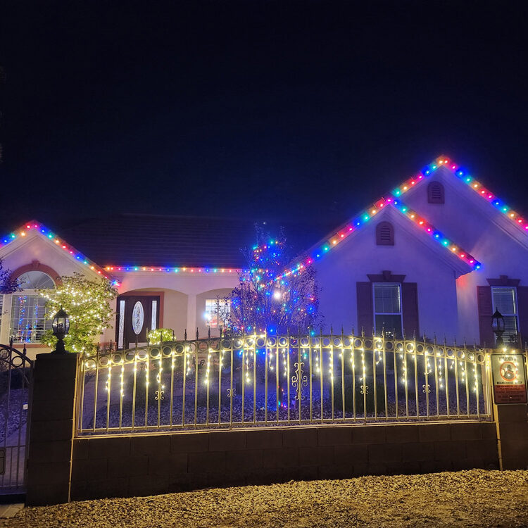 Multi-Colored C-9 Bulbs on roof